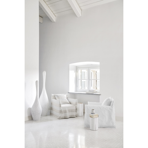 Natural White Lino Armchair | Gervasoni Ghost | ItalianFurniture.com
