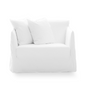 Natural White Lino Armchair | Gervasoni Ghost | ItalianFurniture.com
