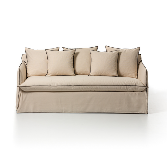 Natural White Lino Sofa Bed | Gervasoni Ghost | ItalianFurniture.com
