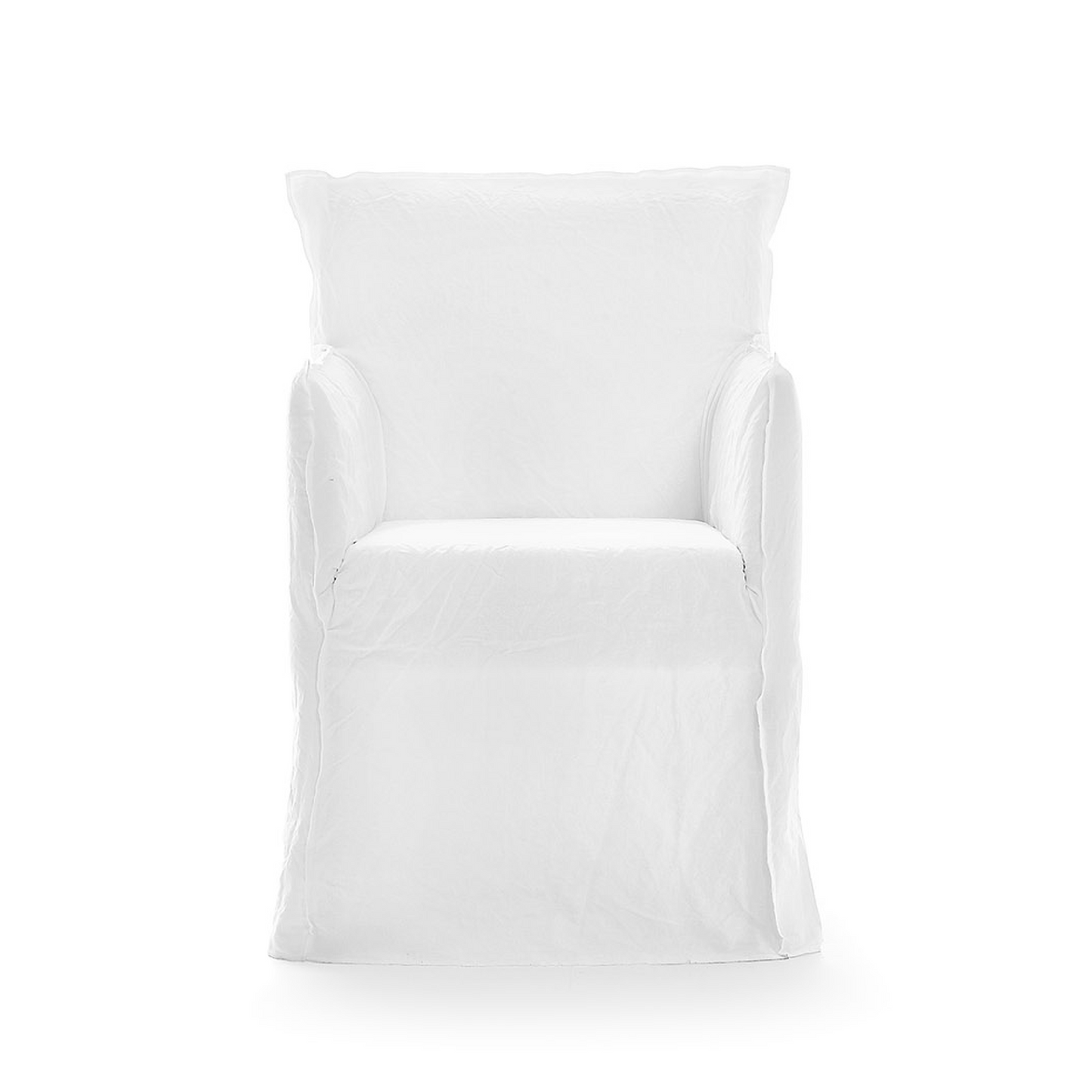 Natural White Lino Dining Chair | Gervasoni Ghost | ItalianFurniture.com