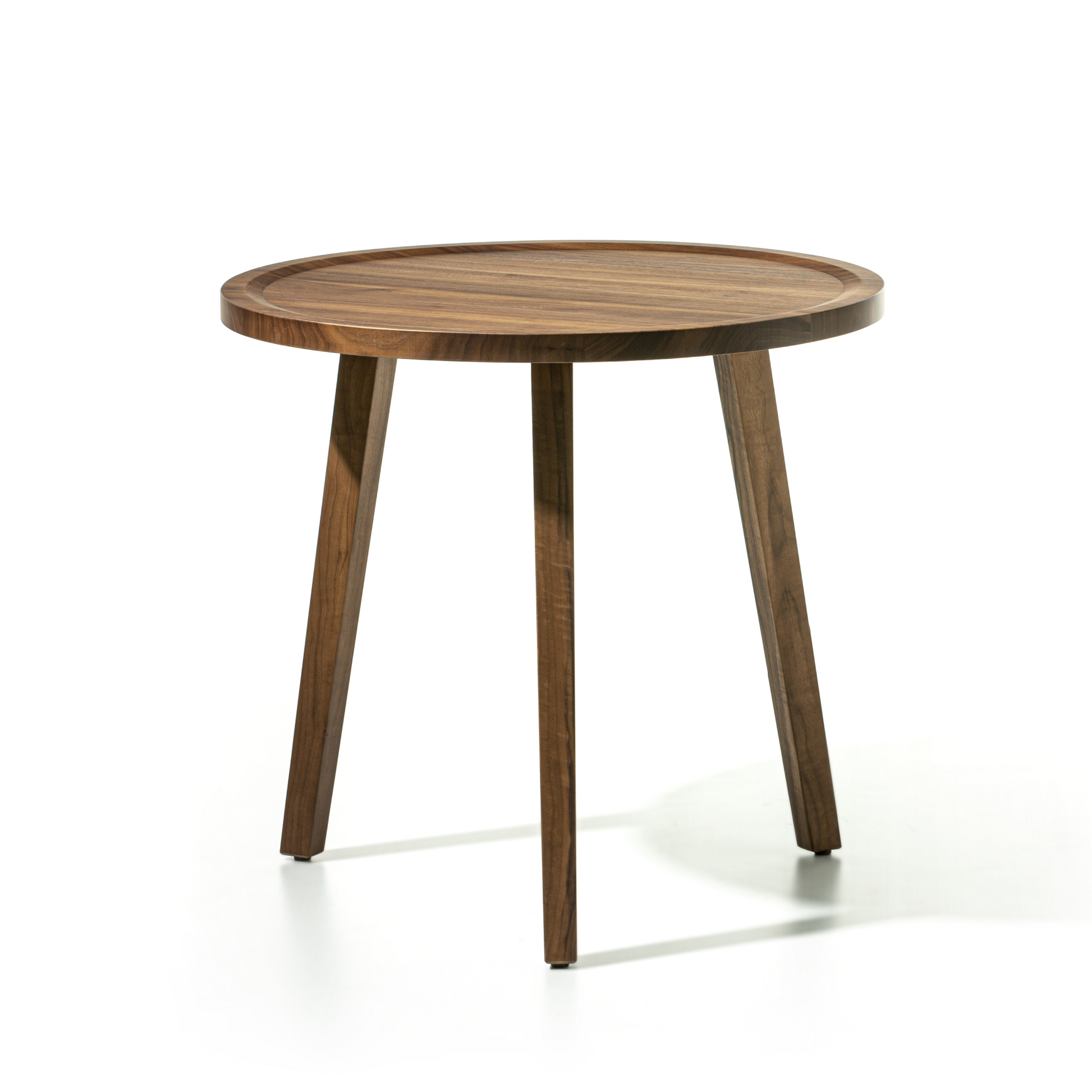 Three-legged Round Side Table | Gervasoni Gray | ItalianFurniture.com
