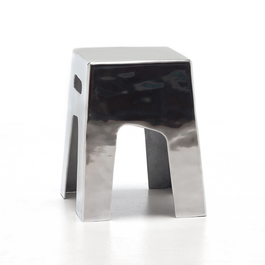 Aluminium Finish Side Table | Gervasoni Inout | ItalianFurniture.com
