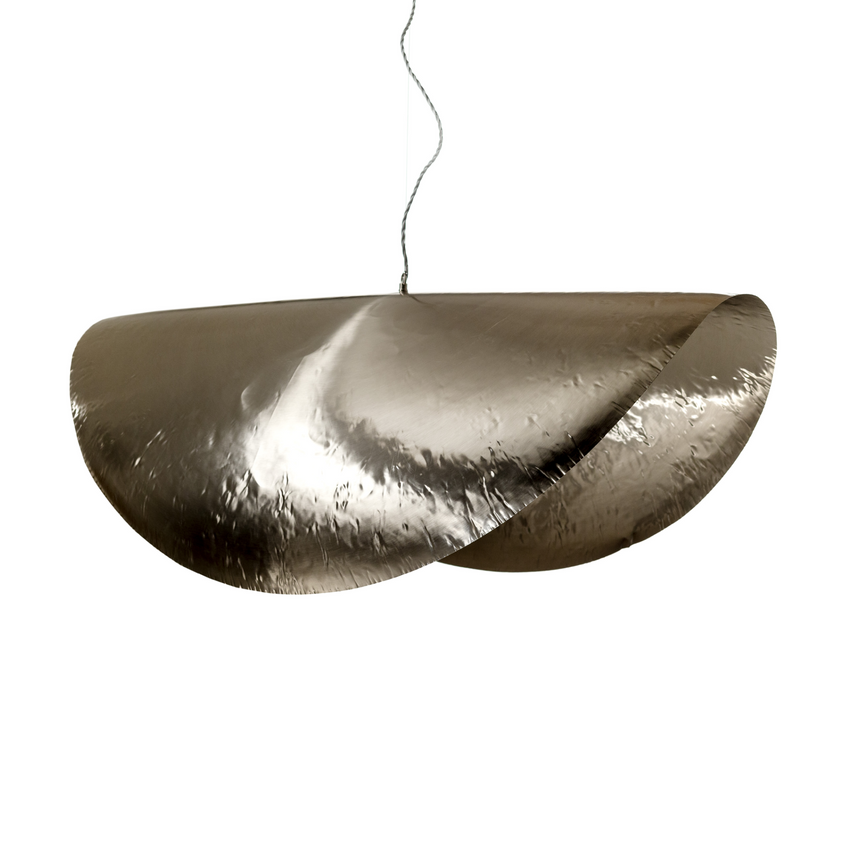 Nickel Plated Pendant Lamp | Gervasoni Silver | ItalianFurniture.com