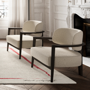 Wooden Framed Lounge Armchair | Karl Lagerfeld Maison Saint-Germain | Italianfurniture.com