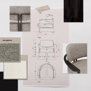 Wooden Framed Lounge Armchair | Karl Lagerfeld Maison Saint-Germain | Italianfurniture.com