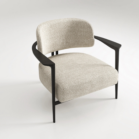 Wooden Framed Lounge Armchair | Karl Lagerfeld Maison Saint-Germain | Italianfurniture.com