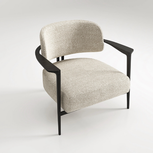 Wooden Framed Lounge Armchair | Karl Lagerfeld Maison Saint-Germain | Italianfurniture.com