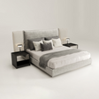 Queen Bed with Shelf System | Karl Lagerfeld Maison Saint-Germain | Italianfurniture.com