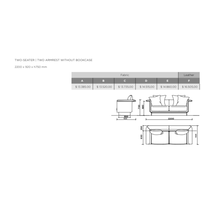 Double-Armed 2-Seater Sofa | Karl Lagerfeld Maison Saint-Germain