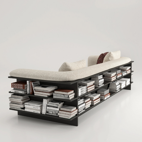 Double-Armed 2-Seater Bookcase Sofa | Karl Lagerfeld Maison Saint-Germain