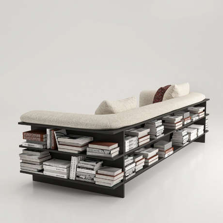 Double-Armed 3-Seater Bookcase Sofa | Karl Lagerfeld Maison Saint-Germain |  Italianfurniture.com