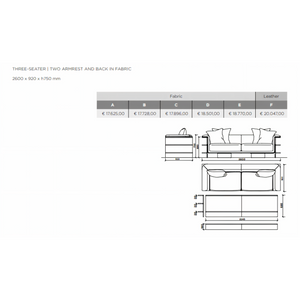
Double-Armed 3-Seater Fabric Sofa | Karl Lagerfeld Maison Saint-Germain | Italianfurniture.com
