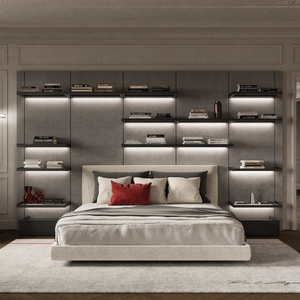 Panel Headboard Bed | Karl Lagerfeld Maison Saint-Guillaume | Italianfurniture.com