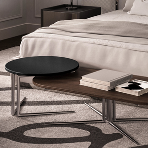 Round Wooden Top Coffee Table S | Karl Lagerfeld Maison Saint-Guillaume | Italianfurniture.com
