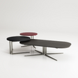 Round Wooden Top Coffee Table S | Karl Lagerfeld Maison Saint-Guillaume | Italianfurniture.com
