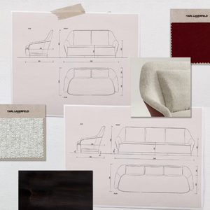 Two-Toned 2-Seater Sofa | Karl Lagerfeld Maison Saint-Guillaume