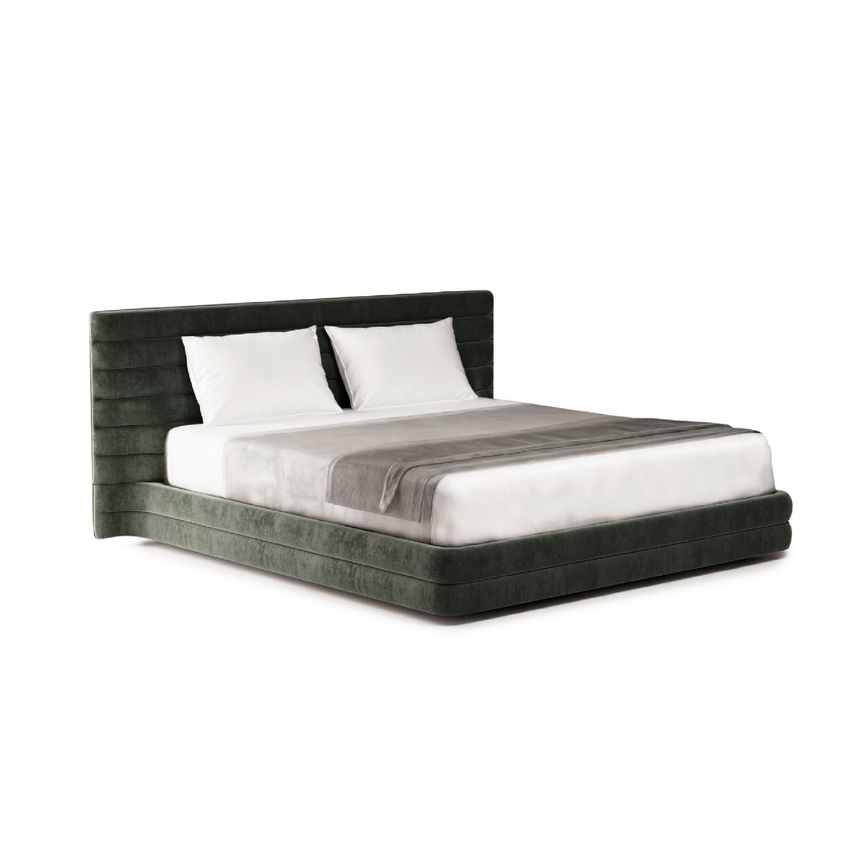 Upholstered Channeled Bed | Karl Lagerfeld Maison Wellen | Italianfurniture.com