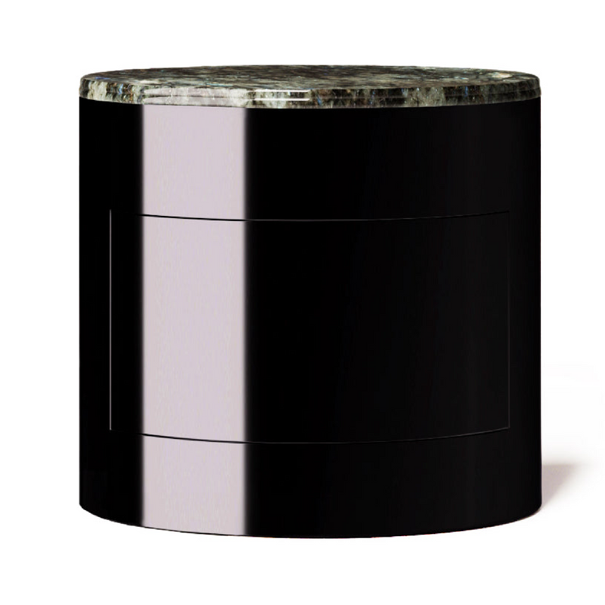 Lacquered Base Bedside Table | Karl Lagerfeld Maison Wellen | Italianfurniture.com