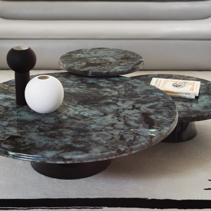 Lacquered Base Round Coffee Table M | Karl Lagerfeld Maison Wellen | Italianfurniture.com