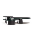 Lacquered Base Round Coffee Table L | Karl Lagerfeld Maison Wellen | Italianfurniture.com