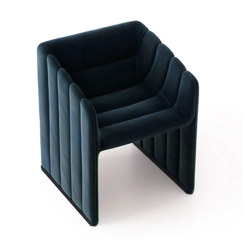 Modern Channeled Dining Chair | Karl Lagerfeld Maison Wellen | italianfurniture.com