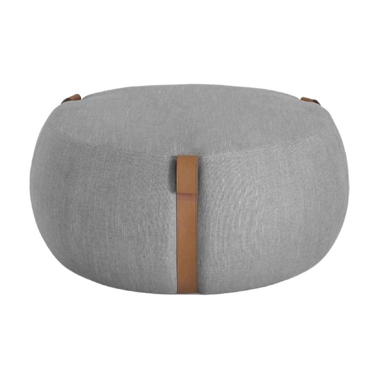 Round Upholstered Pouf | Lema Notch | Italianfurniture.com