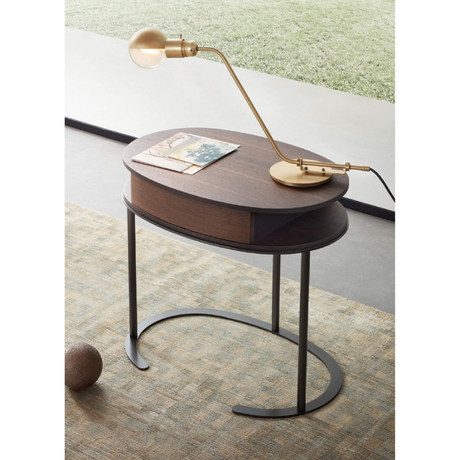 Oval 1-Drawer Coffee Table | Lema Ortis