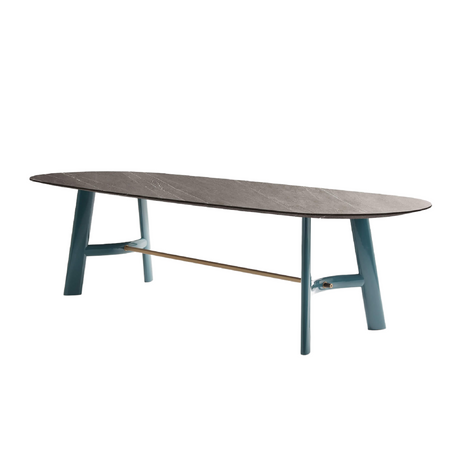 Trestle-Legged Oval Dining Table | Lema August | Italianfurniture.com