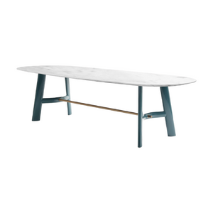 Trestle-Legged Oval Dining Table | Lema August | Italianfurniture.com