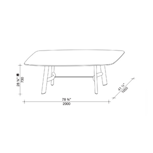 Trestle-Legged Oval Dining Table | Lema August | Italianfurniture.com