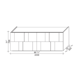 Lacquered 4-Door Sideboard | Lema Ortelia | Italianfurniture.com