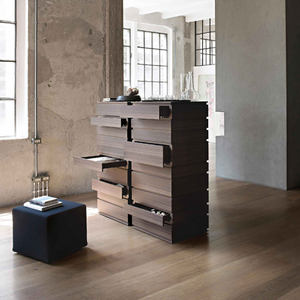 Oak High Chest of Drawers | Lema Nine | Italianfurniture.com