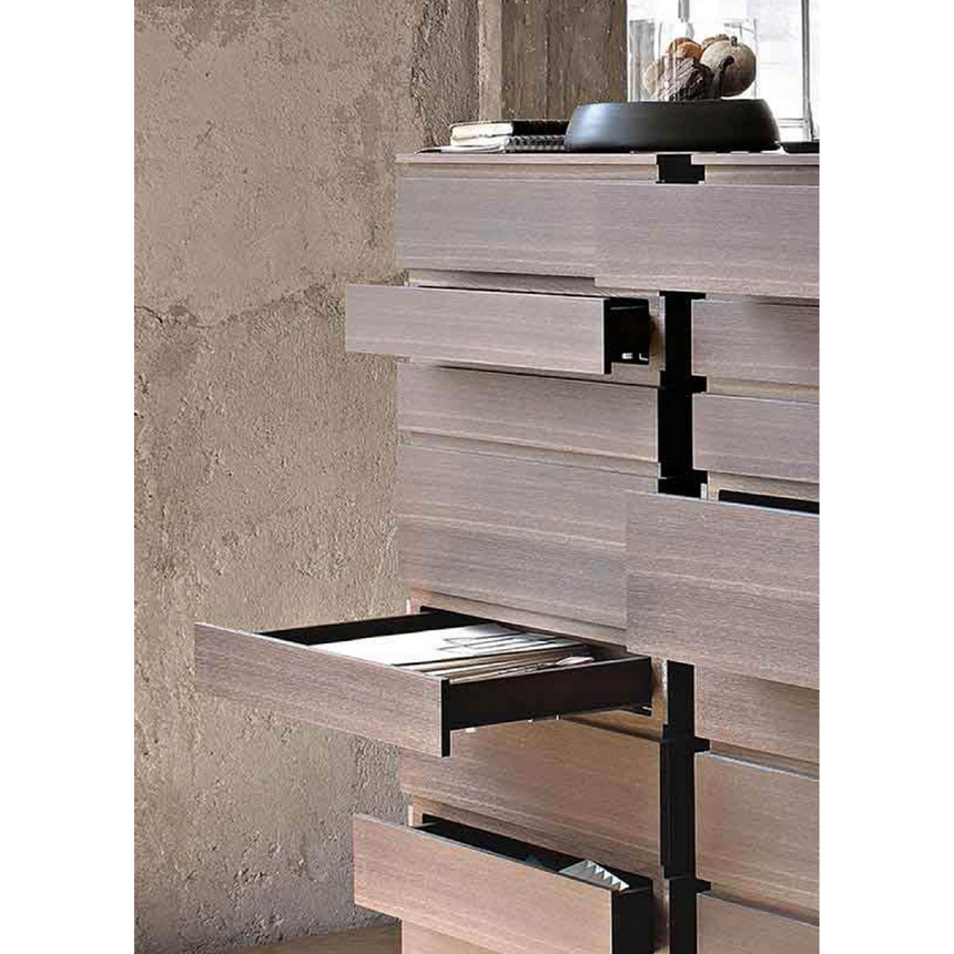 Oak High Chest of Drawers | Lema Nine | Italianfurniture.com