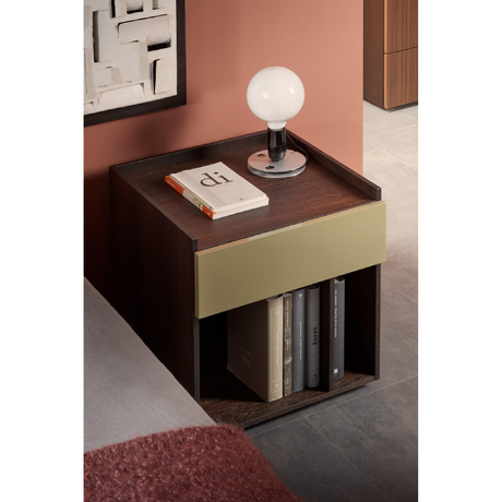 Open Compartment Oak Nightstand | Lema Tip | Italianfurniture.com