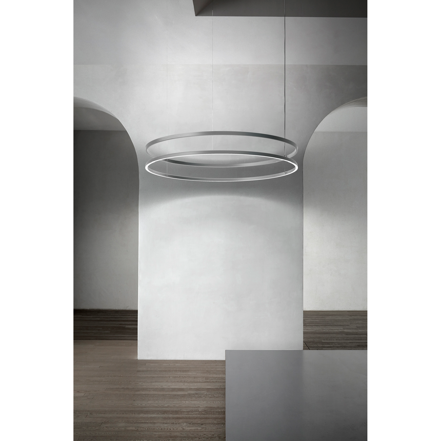 Metal LED Pendant Lamp | Luceplan Compendium Circle