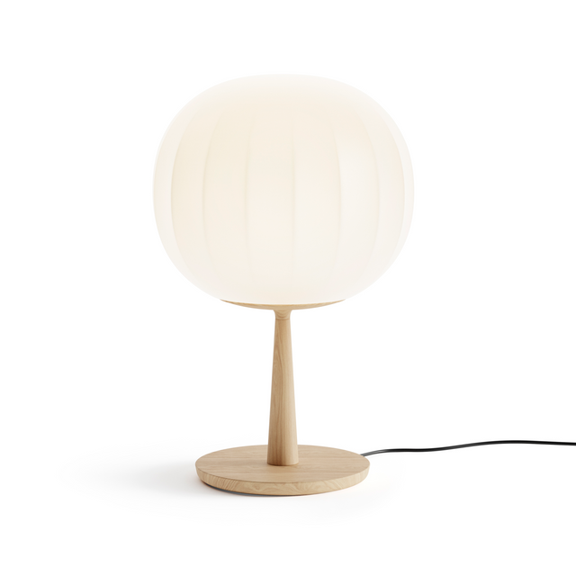 Stemmed Round Glass Table Lamp | Luceplan Lita | Italianfurniture.com