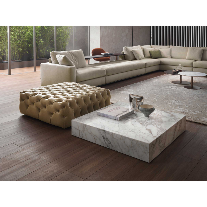 Tufted Leather Ottoman | Marelli Matisse | Italianfurniture.com