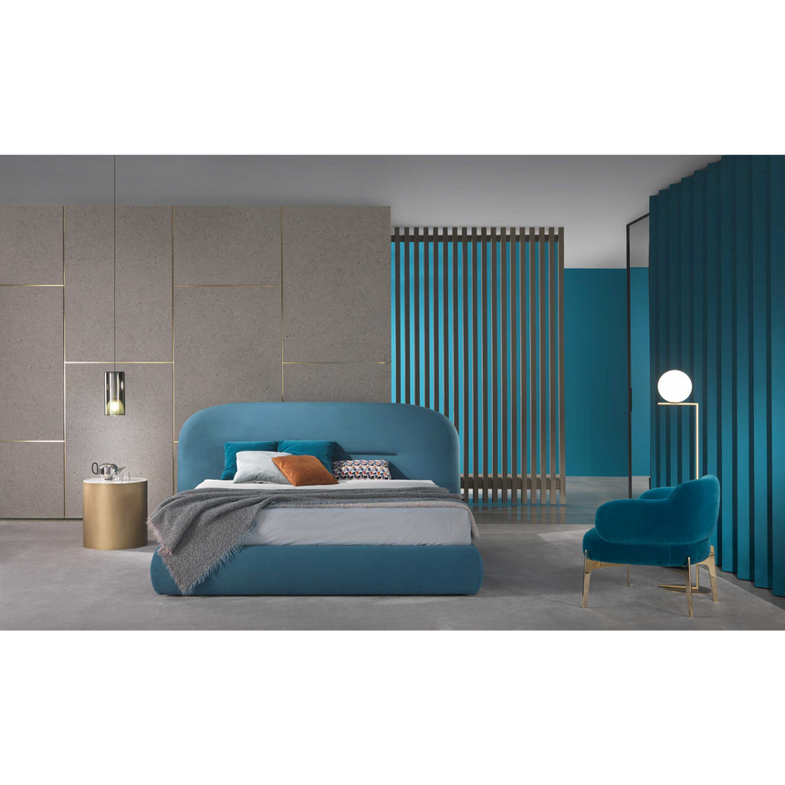 Upholstered Curved Bed | Marelli Noah | Italianfurniture.com
