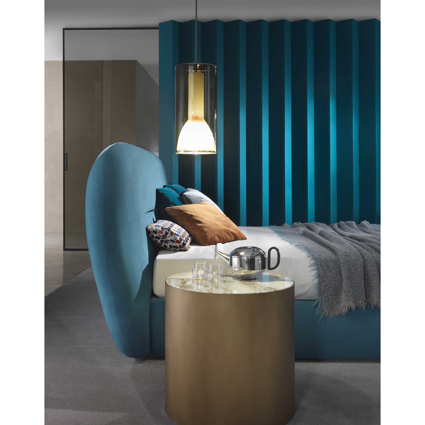Upholstered Curved Bed | Marelli Noah | Italianfurniture.com