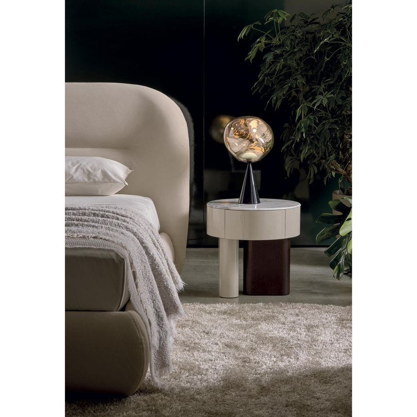 Upholstered Curved Bed | Marelli Noah | Italianfurniture.com
