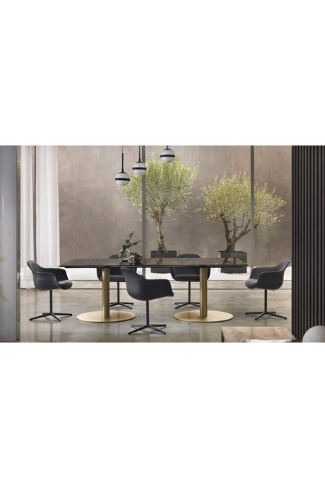 Metal Base Rectangular Dining Table | Marelli Break | Italianfurniture.com