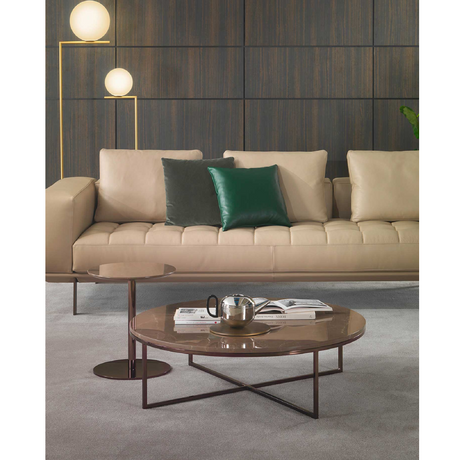 Glass Round Coffee Table | Marelli Frame | Italianfurniture.com