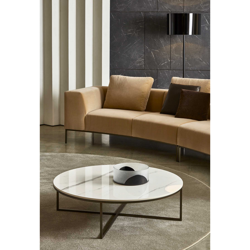 Cross-Base Marble Coffee Table | Marelli Frame | Italianfurniture.com
