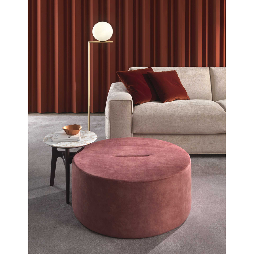 Central Strip Round Ottoman | Marelli River | Italianfurniture.com