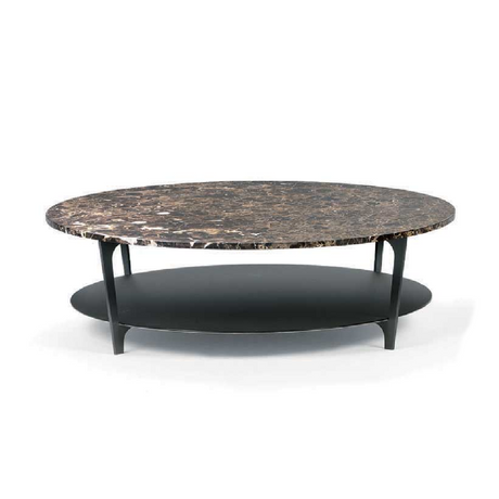 Round Marble Undershelf Coffee Table | Marelli Tab | Italianfurniture.com