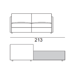 Brown Narrow-Armed Daybed | Marelli Adam