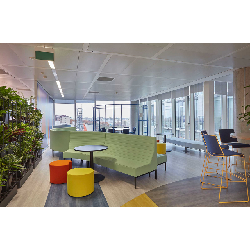 Cylindrical Upholstered Ottoman | Marelli App | ItalianFurniture.com