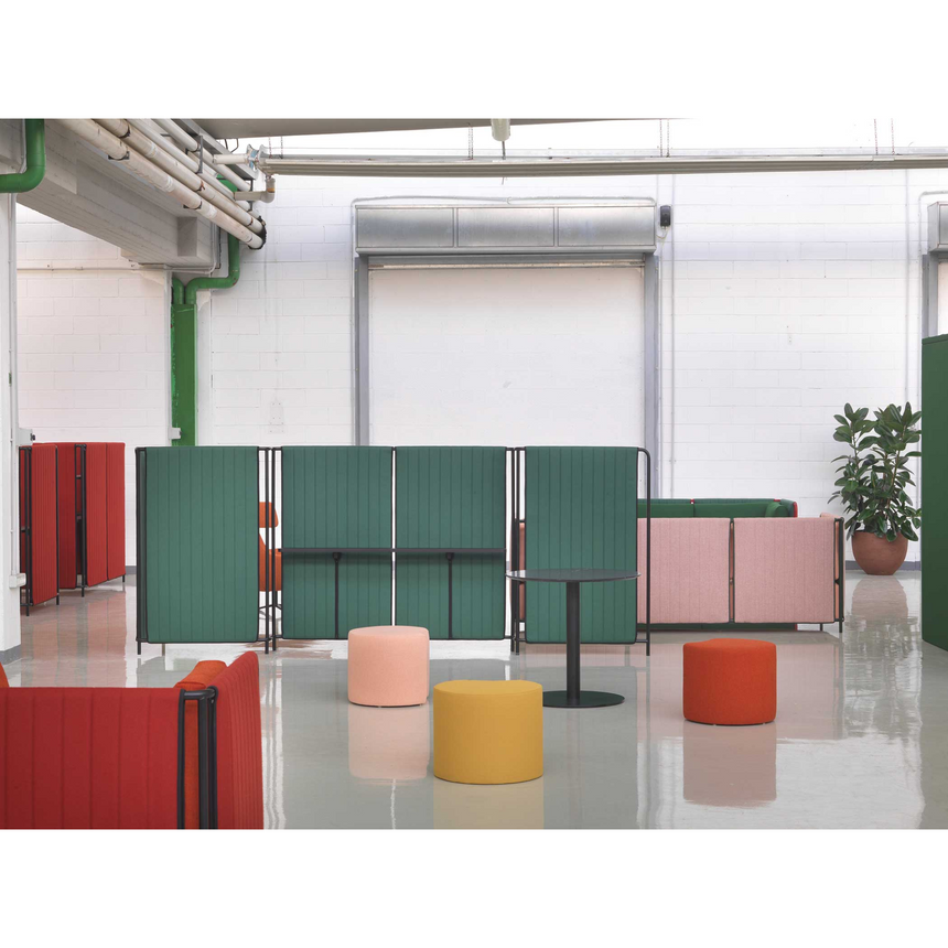 Cylindrical Upholstered Ottoman | Marelli App | ItalianFurniture.com