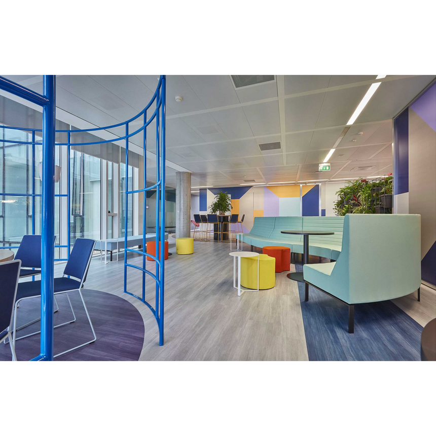 Cylindrical Upholstered Ottoman | Marelli App | ItalianFurniture.com