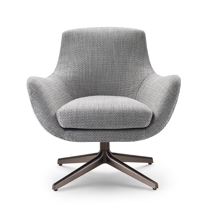 Modern Wingback Swivel Armchair | Marelli Brera | Italianfurniture.com